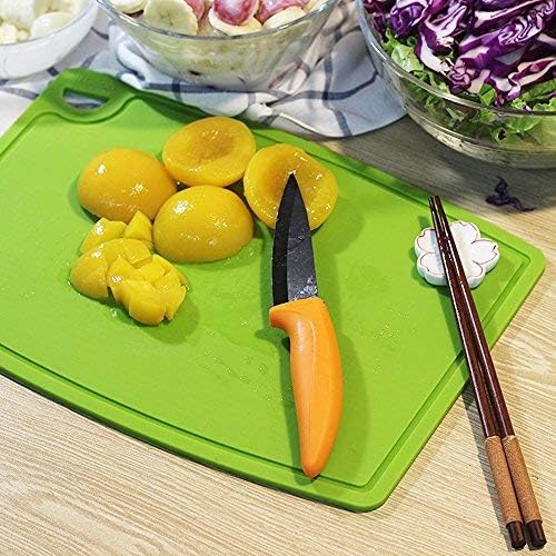 Liflicon Extra Large Thick Silicone Cutting Boards for Kitchen 14.6'' x 10.43'' Flexible Cutting Chopping Boards/Mats Non-slip Deep Drip Juice Groove, Dishwasher Safe-Blue