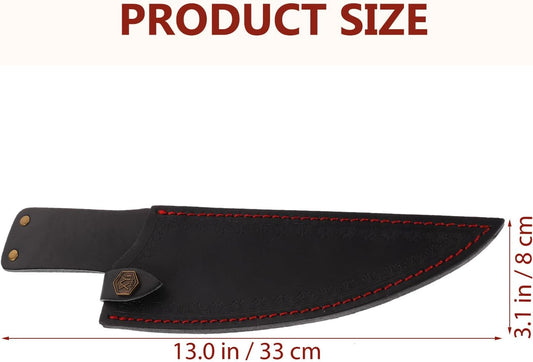 CALLARON 13" Leather Chef Knife Sheath - Portable Knife Sleeves, Safe Chef Knives Cover, Knife Protection Cover for Kitchen Camping(Random Style)
