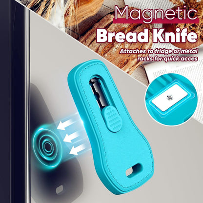 Bread Lame, Sourdough Scoring Tool with Extractable & Magnetic, Sour Dough Tools Sourdough Cutter for Homemade Bread Making, Scoring Knife Include 5 Razor Blades-Blue