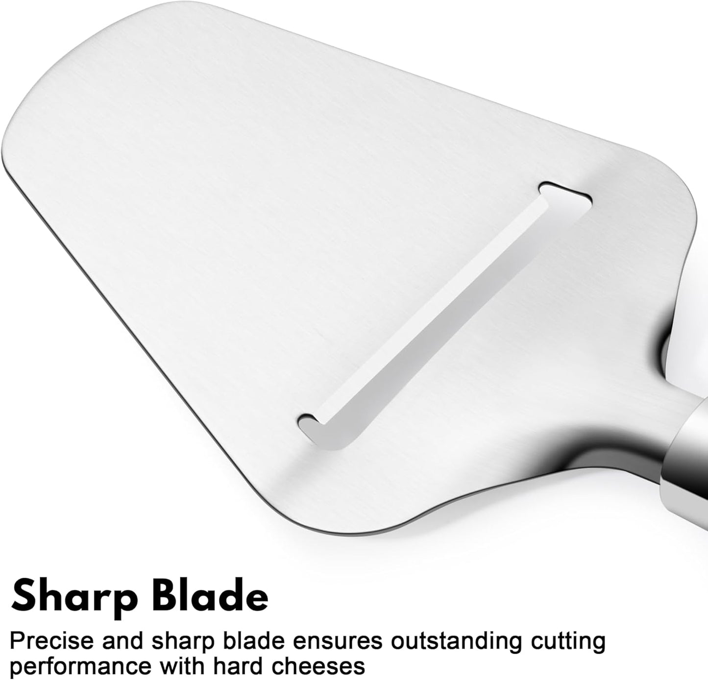 Upgraded Non-Stick Cheese Slicers for Block Cheese Multi-Functional Cheese Cutter for Mozzarella, Cheddar, Gruyere Charcuterie Accessories Dishwasher Safe Kitchen Tools, Black
