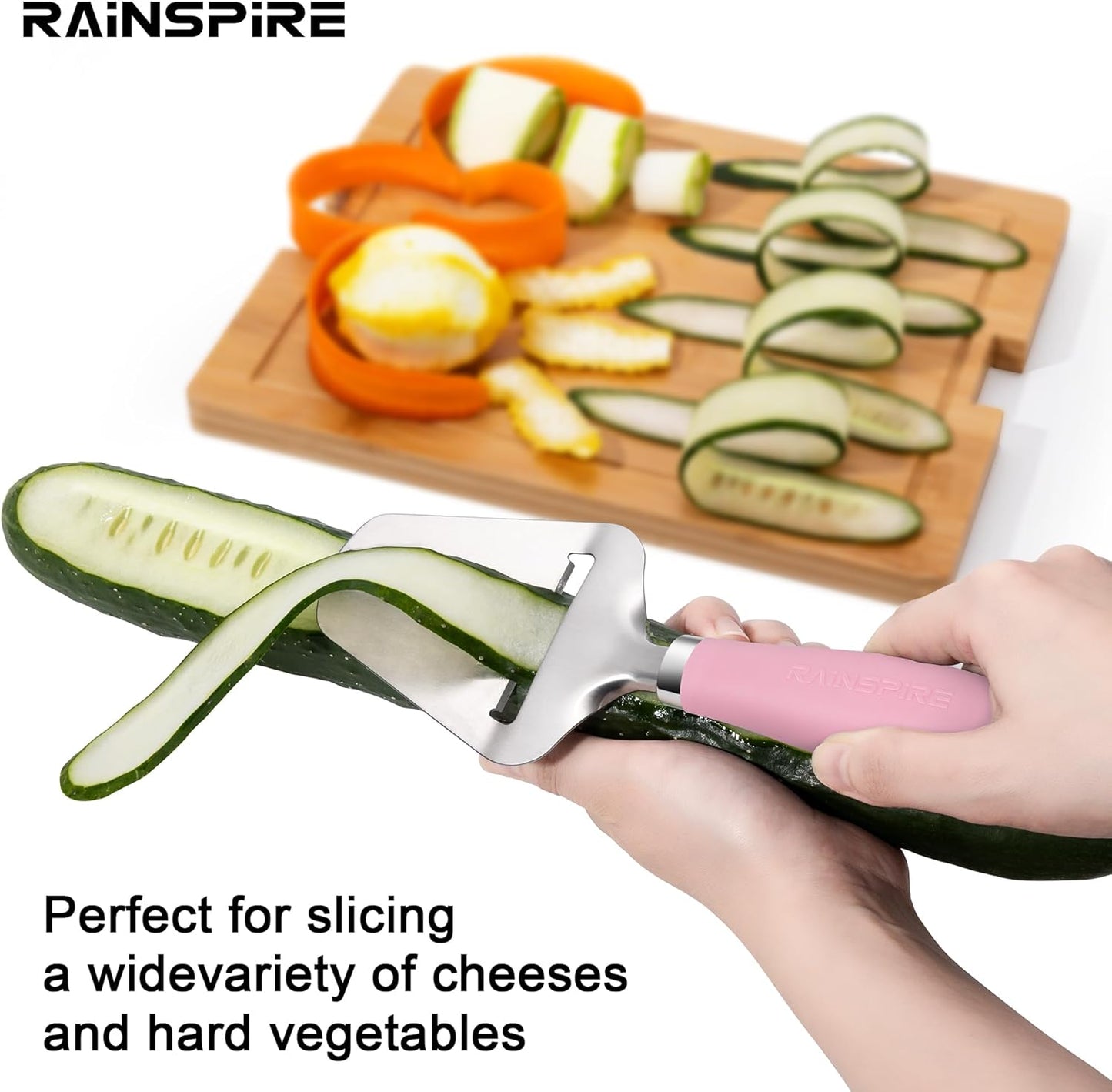 Upgraded Non-Stick Cheese Slicers for Block Cheese Multi-Functional Cheese Cutter for Mozzarella, Cheddar, Gruyere Charcuterie Accessories Dishwasher Safe Kitchen Tools, Black