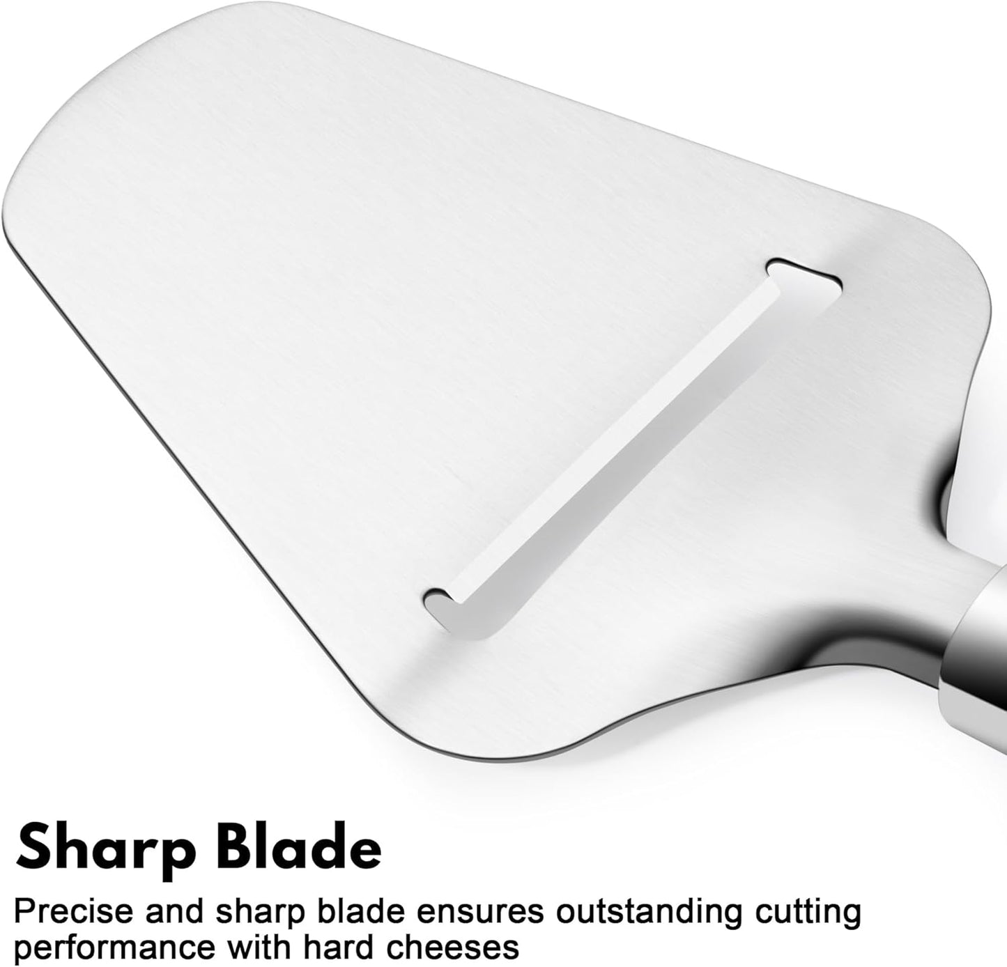 Upgraded Non-Stick Cheese Slicers for Block Cheese Multi-Functional Cheese Cutter for Mozzarella, Cheddar, Gruyere Charcuterie Accessories Dishwasher Safe Kitchen Tools, Black