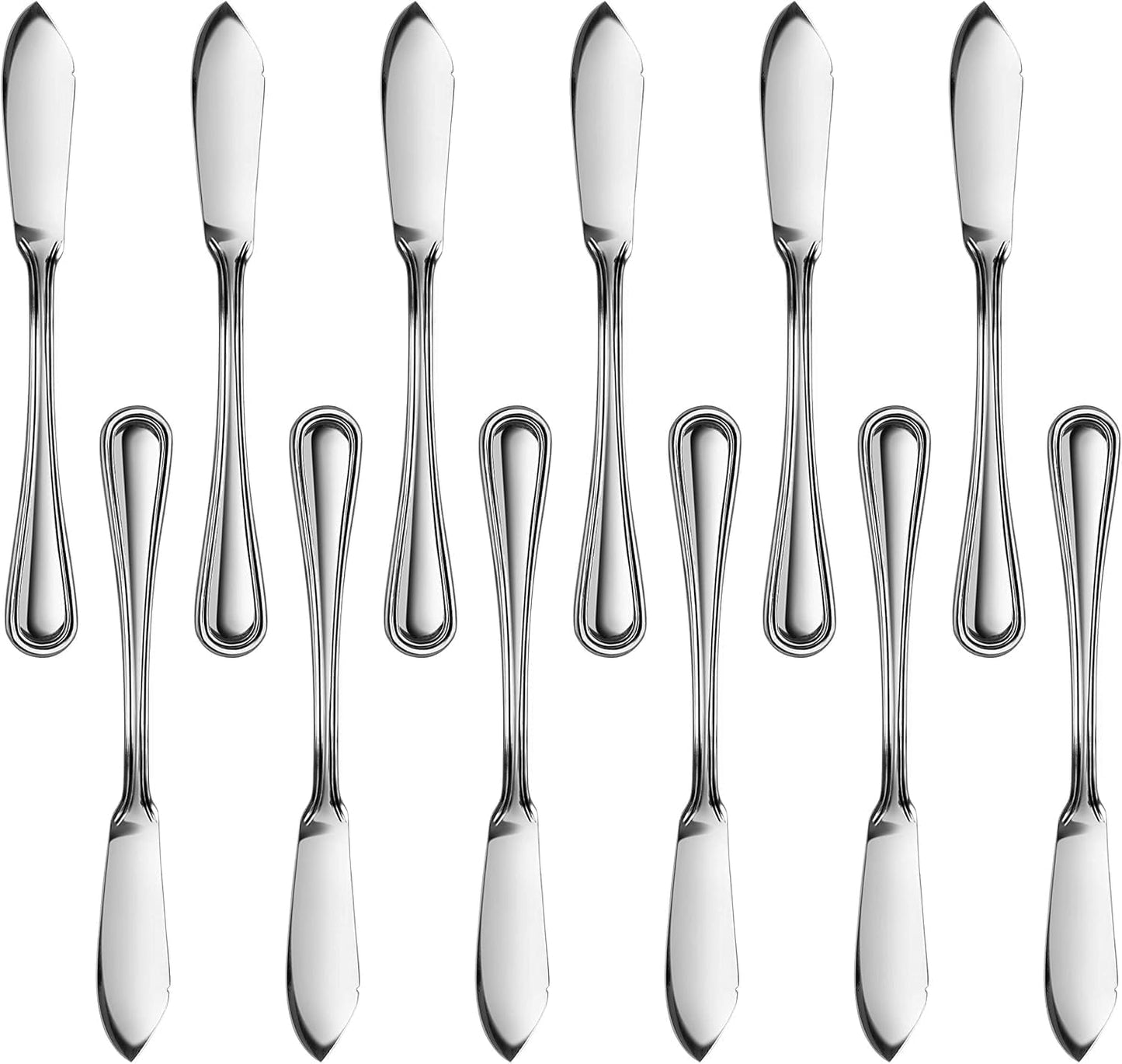 Slimline Pattern 18/0 Stainless Steel Butter Knife, 6.3-Inch, Set of 12, Commercial Grade