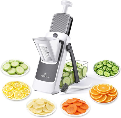 Safe Mandoline Slicer, Vegetable Slicer Potato Slicer, Gray