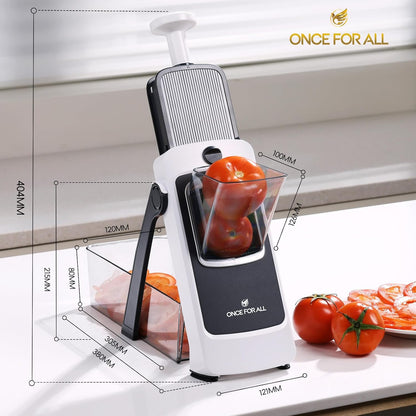 Safe Mandoline Slicer, Vegetable Slicer Potato Slicer, Gray