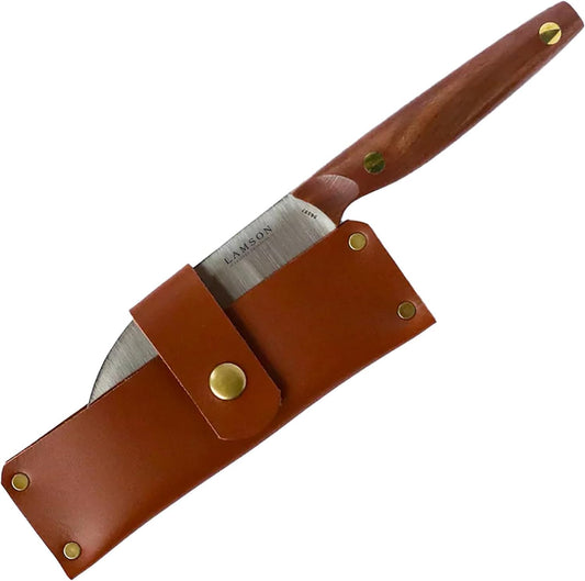 Lamson Vintage 6" Small Chinese Santoku Cleaver and Small Leather Sheath