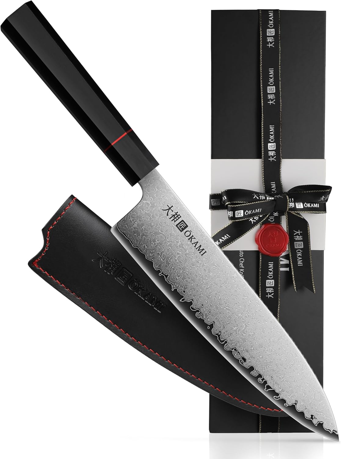 Classic Chef Knife 8 Inch – Japanese AUS 8 Steel Gyuto Knife, Ultrasharp & Perfectly Balanced Kitchen Knife with Rosewood & Ebony Handle for All Your Kitchen Tasks