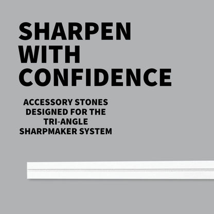 Tri-Angle White Sharpening Stone with Ultra-Fine-Grit for Professional-Grade Finishing and Polishing - 204UF1