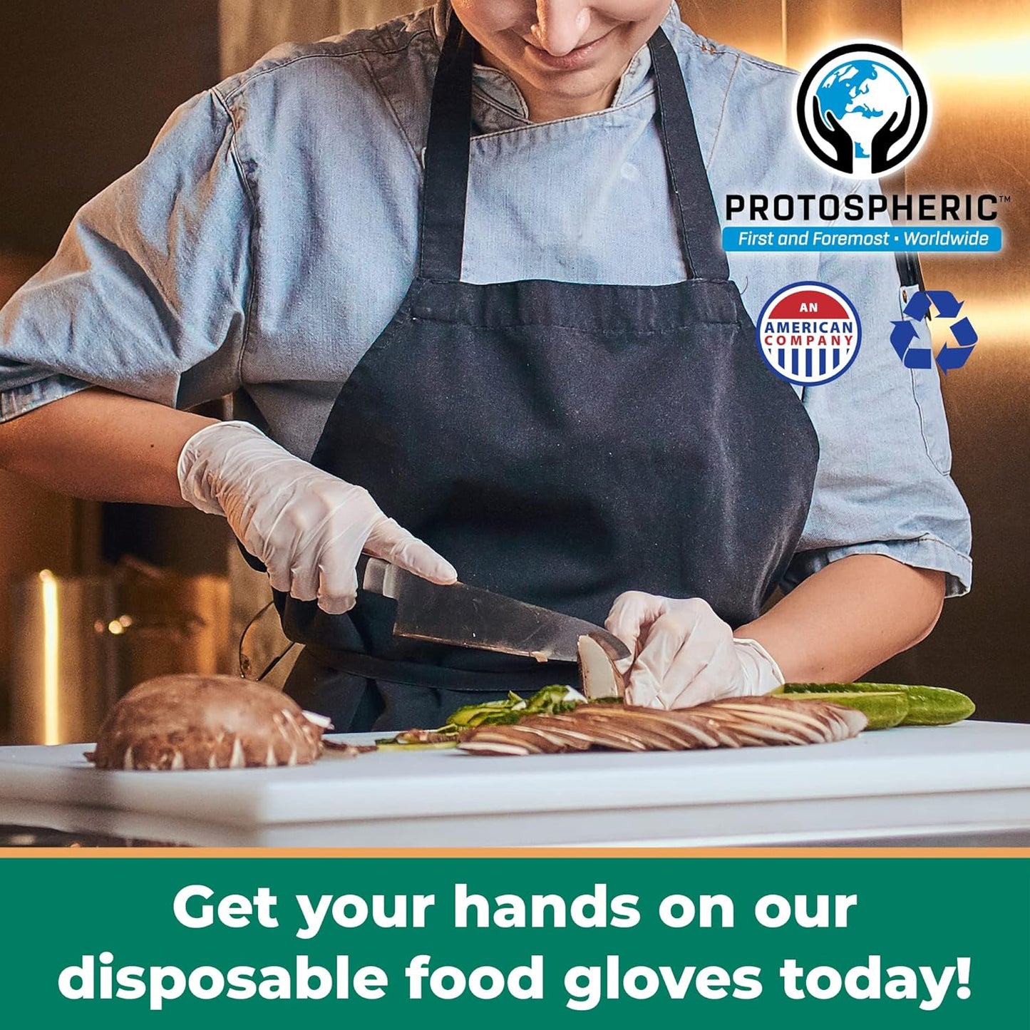 Disposable Gloves for Food Prep - Super Poly Kitchen Grade Food Safe Gloves - Perfect for Cooking and Serving