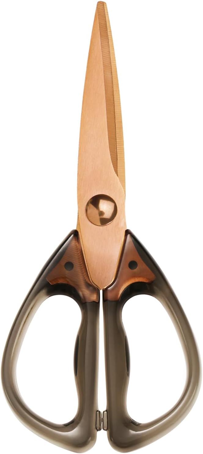 8.0inch Kitchen Shears, Sharp Stainless Steel Meat & Poultry Scissors, Transparent Blue Acrylic Handle, All Purpose Utility Cooking Scissors for Kitchen/BBQ/Home/Office