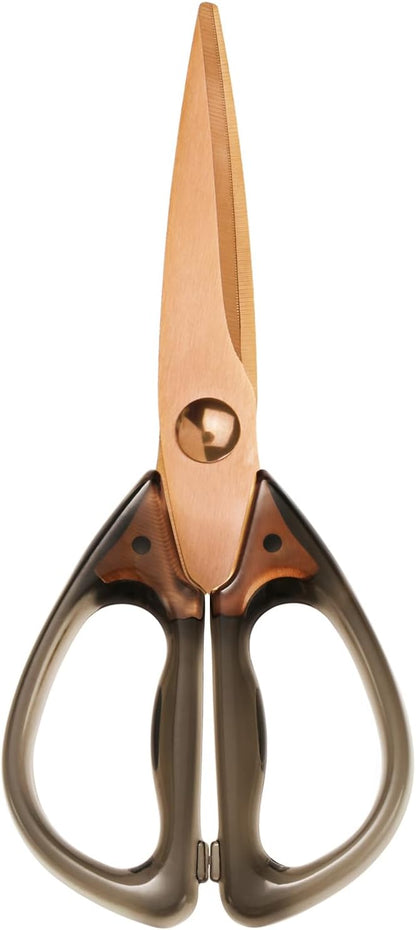 8.0inch Kitchen Shears, Sharp Stainless Steel Meat & Poultry Scissors, Transparent Blue Acrylic Handle, All Purpose Utility Cooking Scissors for Kitchen/BBQ/Home/Office