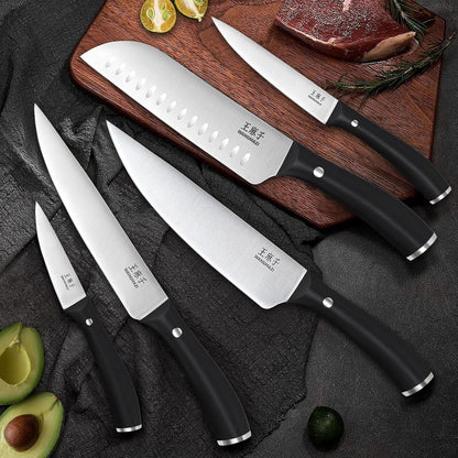 WANGMAZI 15 Pcs Knife Block Set, Japanese High Carbon Stainless Steel Sharp Blade Knife Set, Razor Sharp Knives Set for Kitchen, Dishwasher Safe, Elegant Box for Men Women, Natural