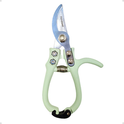 6.5" Small Pruning Shears Garden Snips Precision Trimming Scissors | 2-Pack Plant Scissors, Ultra-Sharp Micro-Tip Straight & Curved Blades, Fatigue-Free - for Flower, Bonsai, Detailed Gardening