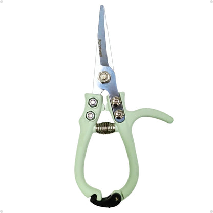 6.5" Small Pruning Shears Garden Snips Precision Trimming Scissors | 2-Pack Plant Scissors, Ultra-Sharp Micro-Tip Straight & Curved Blades, Fatigue-Free - for Flower, Bonsai, Detailed Gardening