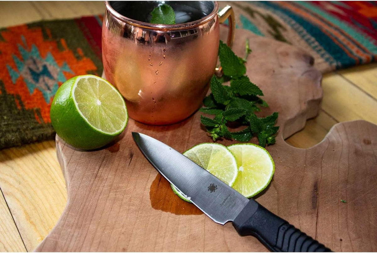 Lightweight Kitchen Utility Knife with MBS-26 Stainless Steel Blade and Polypropylene Plastic Handle