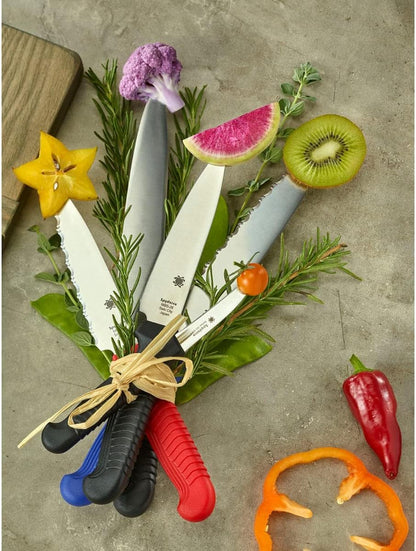 Lightweight Kitchen Utility Knife with MBS-26 Stainless Steel Blade and Polypropylene Plastic Handle