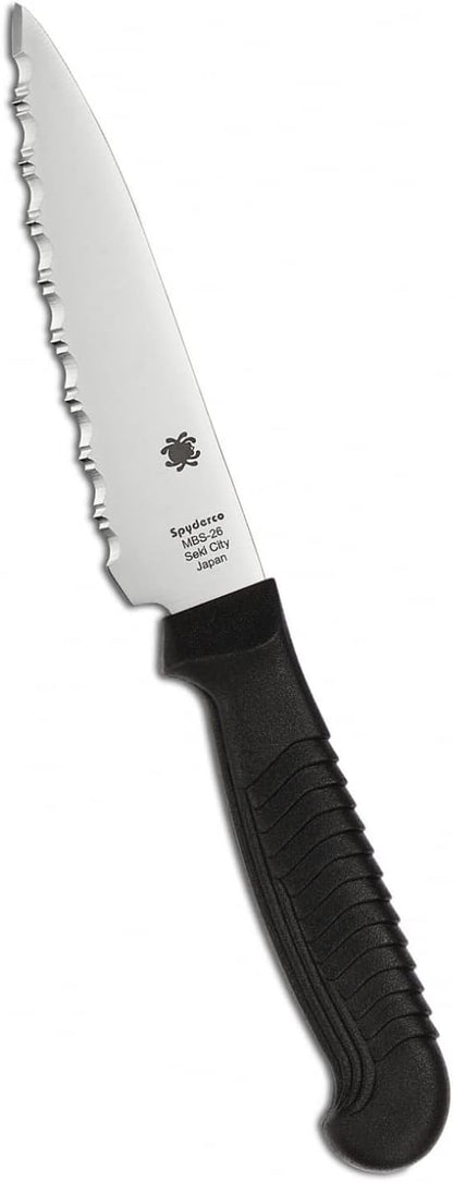 Lightweight Kitchen Utility Knife with MBS-26 Stainless Steel Blade and Polypropylene Plastic Handle