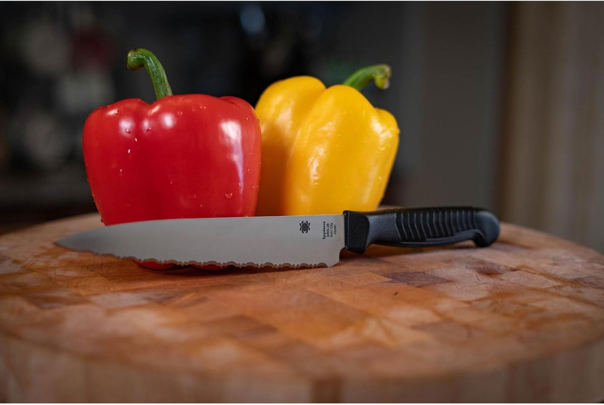 Lightweight Kitchen Utility Knife with MBS-26 Stainless Steel Blade and Polypropylene Plastic Handle