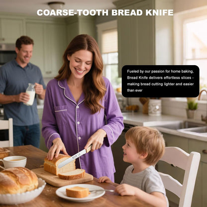 Serrated Bread Knife 8 Inch, Cuts Perfect Homemade Bread, Scoring Cutter Includedr
