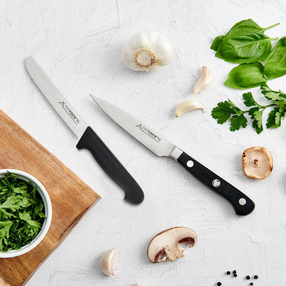 Paring Knife, Professional 4-Inch German Steel Blade For Peeling Apples, Potatoes, Onions, and Garnishing, Ergonomic Soft-Grip Handle, NSF-Certified Kitchen Knife