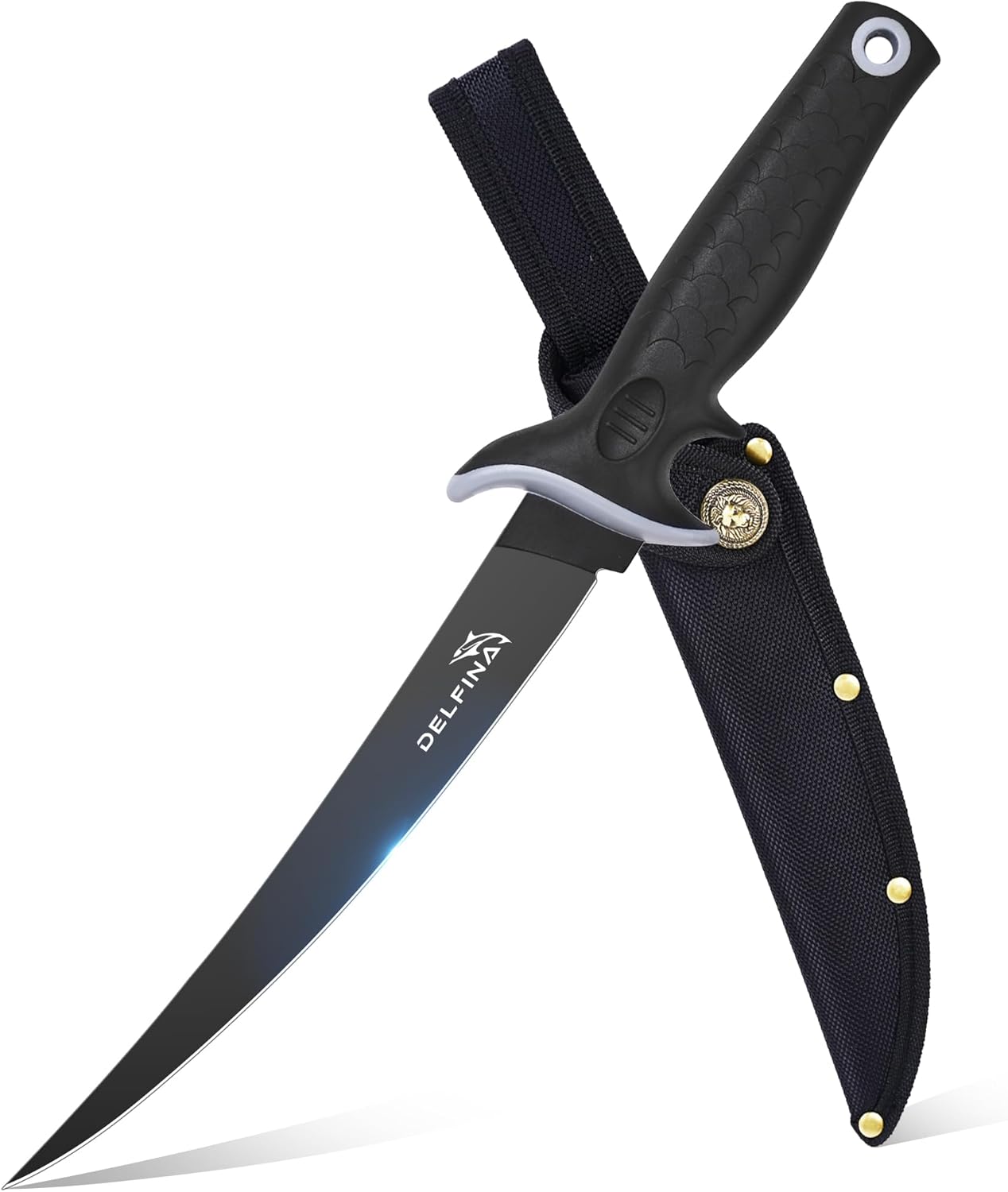 9-inch Fillet Knife, German Steel, with Sheath | German steel blade for precise fillet & deboning,Soft-grip handle,Ideal for fish, meat & poultry,Includes sheath & storage.