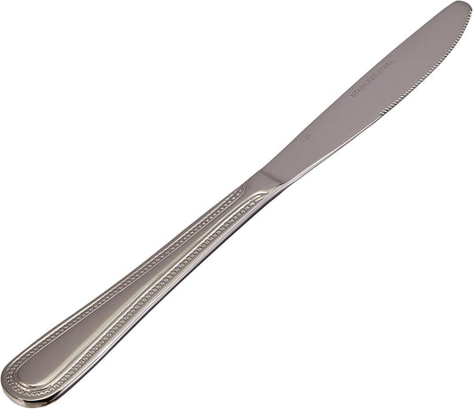 12-Piece Dots Dinner Knife Set, 18-0 Stainless Steel, Silver