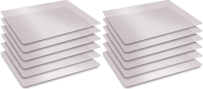 Extra Thick Flexible Frosted Clear Plastic Cutting Mats, 12" x 18", Set of 6