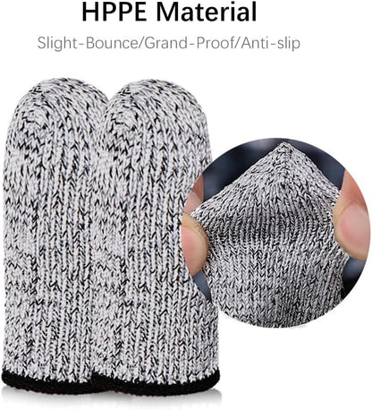 Finger Cots Cut Resistant Protector - Finger Covers for Cuts, Gloves Life Extender, Cut Resistant Finger Protectors for Kitchen, Work, Sculpture, Anti-Slip, Reusable (Gray, 12PK)