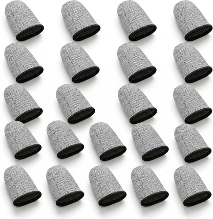 Finger Cots Cut Resistant Protector - Finger Covers for Cuts, Gloves Life Extender, Cut Resistant Finger Protectors for Kitchen, Work, Sculpture, Anti-Slip, Reusable (Gray, 12PK)