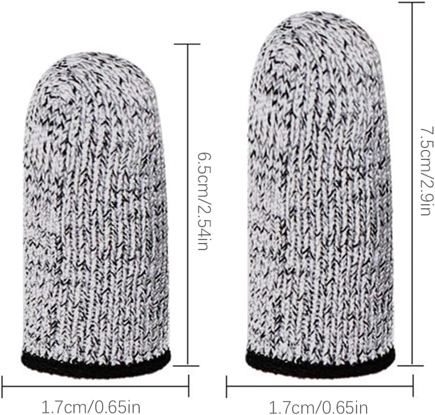 Finger Cots Cut Resistant Protector - Finger Covers for Cuts, Gloves Life Extender, Cut Resistant Finger Protectors for Kitchen, Work, Sculpture, Anti-Slip, Reusable (Gray, 12PK)