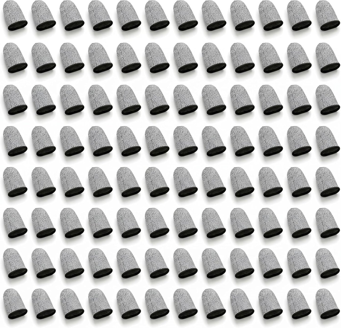 Finger Cots Cut Resistant Protector - Finger Covers for Cuts, Gloves Life Extender, Cut Resistant Finger Protectors for Kitchen, Work, Sculpture, Anti-Slip, Reusable (Gray, 12PK)