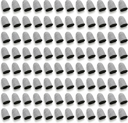 Finger Cots Cut Resistant Protector - Finger Covers for Cuts, Gloves Life Extender, Cut Resistant Finger Protectors for Kitchen, Work, Sculpture, Anti-Slip, Reusable (Gray, 12PK)