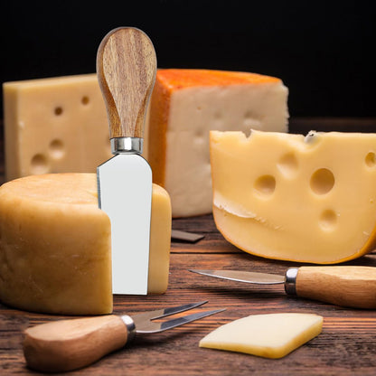9 Pack Cheese Knives with Holder Acacia Wood Charcuterie Board Accessories