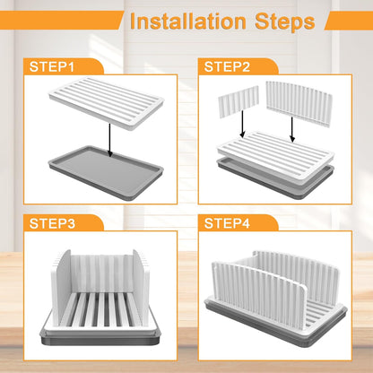 Adjustable Width Bread Slicer for Homemade Bread with Bread Box | Bread Slicing Guide Foldable and Compact Cutting Guide with Crumb Tray Suitability for Homemade Bread Bagels Cakes