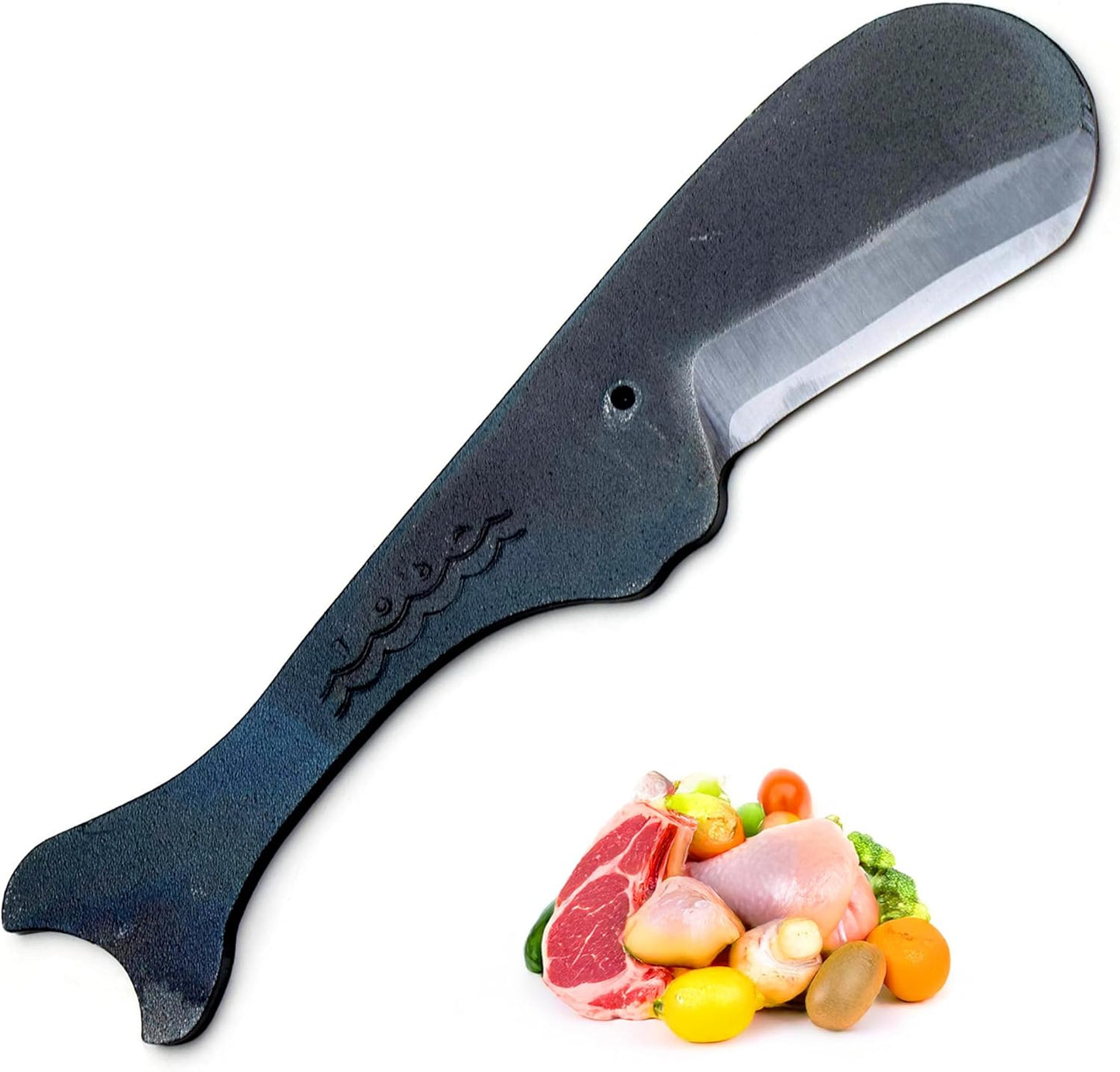 Yoshihiro Kujira Whale Shaped Japanese Utility Knife High Carbon Steel Kurouchi Finish Hand Forged Novelty Gift Made in Japan Type C