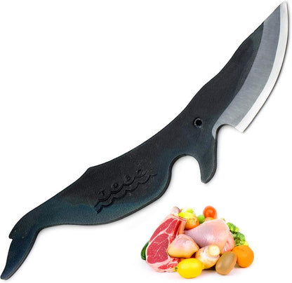 Yoshihiro Kujira Whale Shaped Japanese Utility Knife High Carbon Steel Kurouchi Finish Hand Forged Novelty Gift Made in Japan Type C