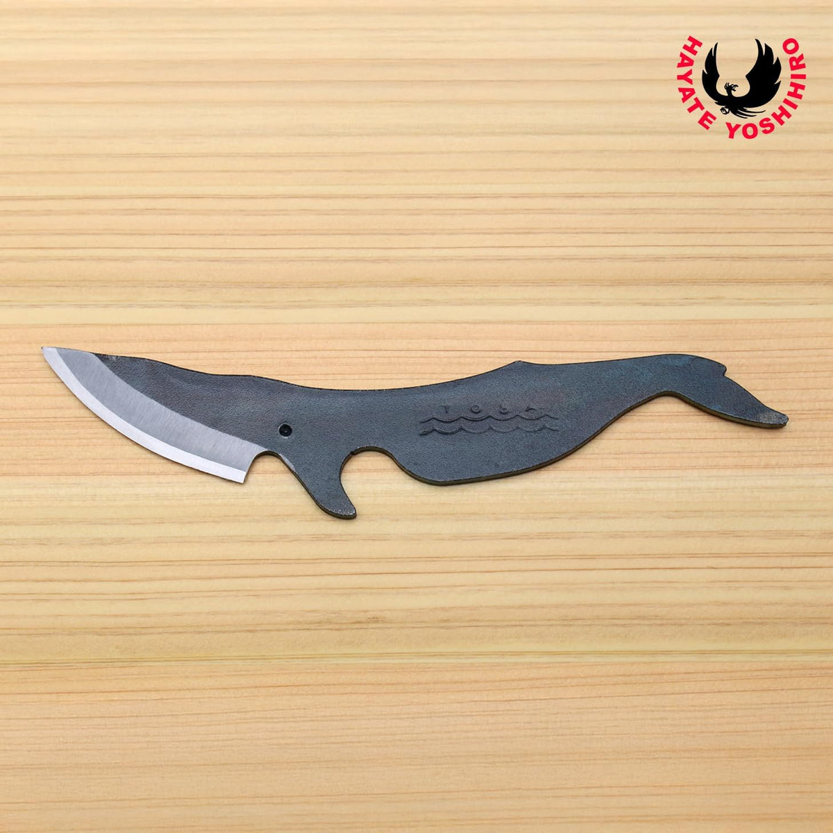 Yoshihiro Kujira Whale Shaped Japanese Utility Knife High Carbon Steel Kurouchi Finish Hand Forged Novelty Gift Made in Japan Type C