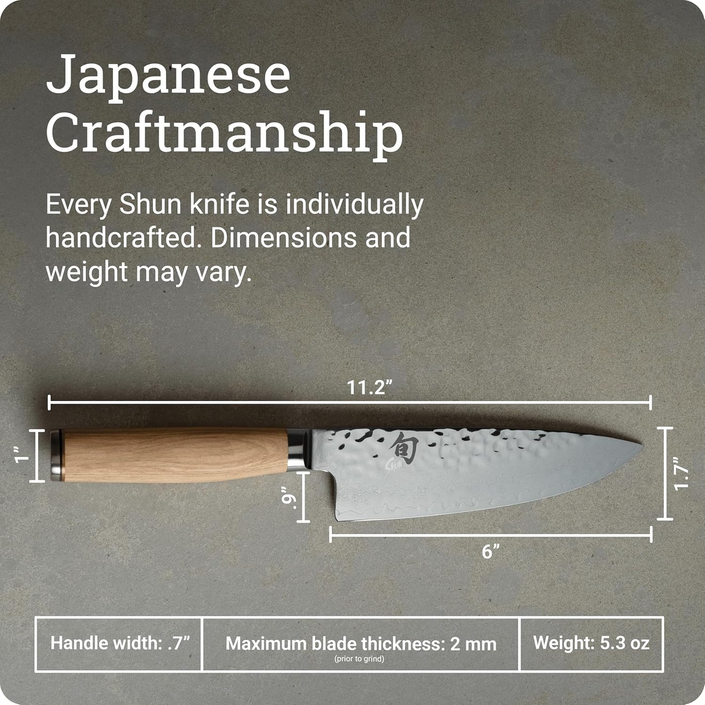 Premier Blonde 6" Chef's Knife | Handcrafted Japanese Kitchen Knife, VG-MAX Core, Damascus Stainless Steel Cladding, Pakkawood Handle
