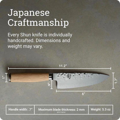 Premier Blonde 6" Chef's Knife | Handcrafted Japanese Kitchen Knife, VG-MAX Core, Damascus Stainless Steel Cladding, Pakkawood Handle