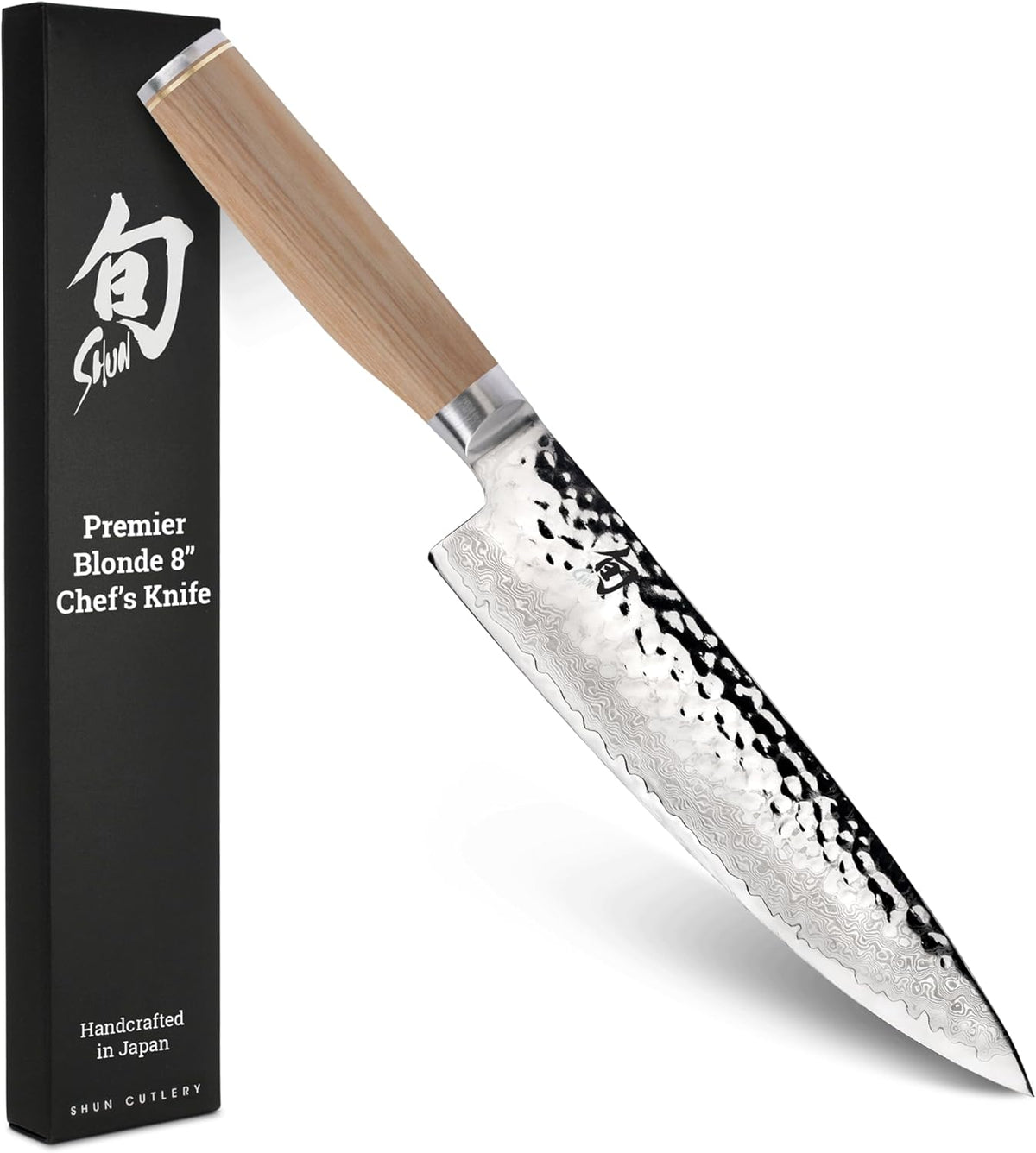 Premier Blonde 6" Chef's Knife | Handcrafted Japanese Kitchen Knife, VG-MAX Core, Damascus Stainless Steel Cladding, Pakkawood Handle
