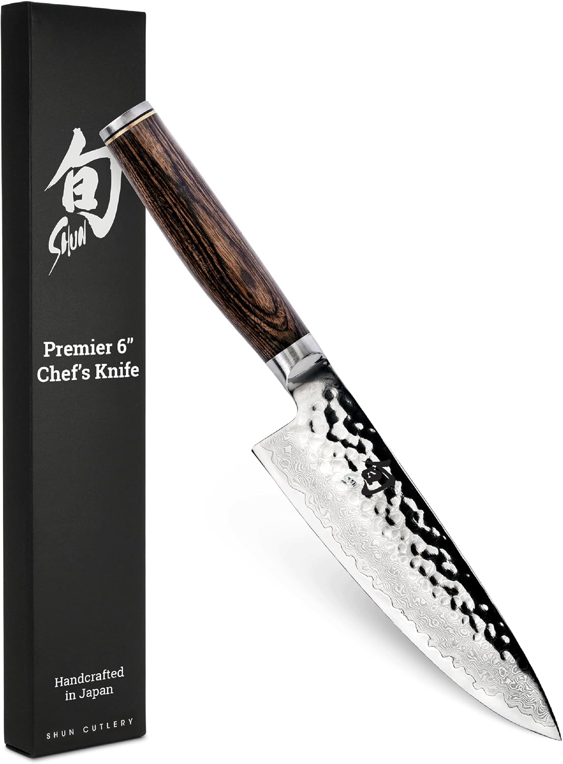 Premier Blonde 6" Chef's Knife | Handcrafted Japanese Kitchen Knife, VG-MAX Core, Damascus Stainless Steel Cladding, Pakkawood Handle