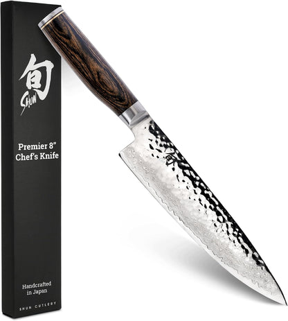 Premier Blonde 6" Chef's Knife | Handcrafted Japanese Kitchen Knife, VG-MAX Core, Damascus Stainless Steel Cladding, Pakkawood Handle