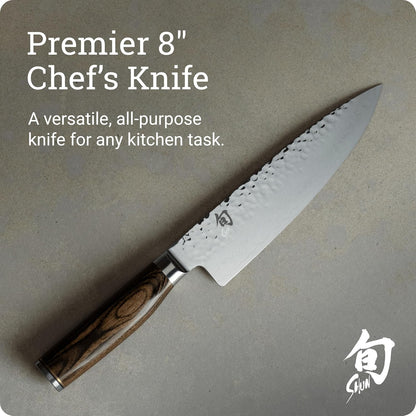 Premier Blonde 6" Chef's Knife | Handcrafted Japanese Kitchen Knife, VG-MAX Core, Damascus Stainless Steel Cladding, Pakkawood Handle