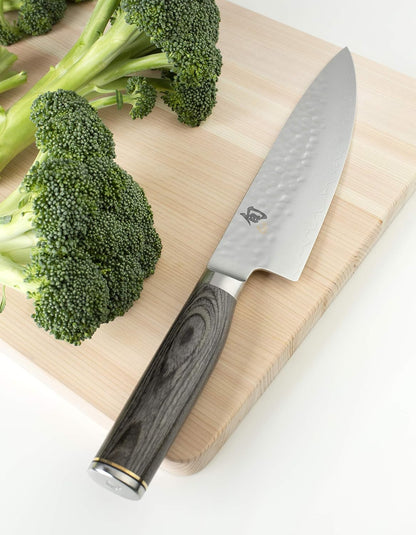 Premier Blonde 6" Chef's Knife | Handcrafted Japanese Kitchen Knife, VG-MAX Core, Damascus Stainless Steel Cladding, Pakkawood Handle