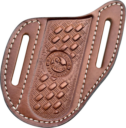 Red Scorpion Handmade Leather Knife Sheath for Belt - EDC Belt Holster for Folding Knife, Leather Sheath for Pocket Knife, Compact EDC Tools Carrier for Outdoor Activities