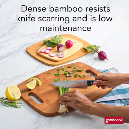Bamboo Cutting Board 3-Pack, Eco-Friendly Knife-Friendly Boards, 6x9-Inch, 9x12-Inch, 11x15-Inch, Durable and Moisture Resistant, Perfect for Food Prep and Serving