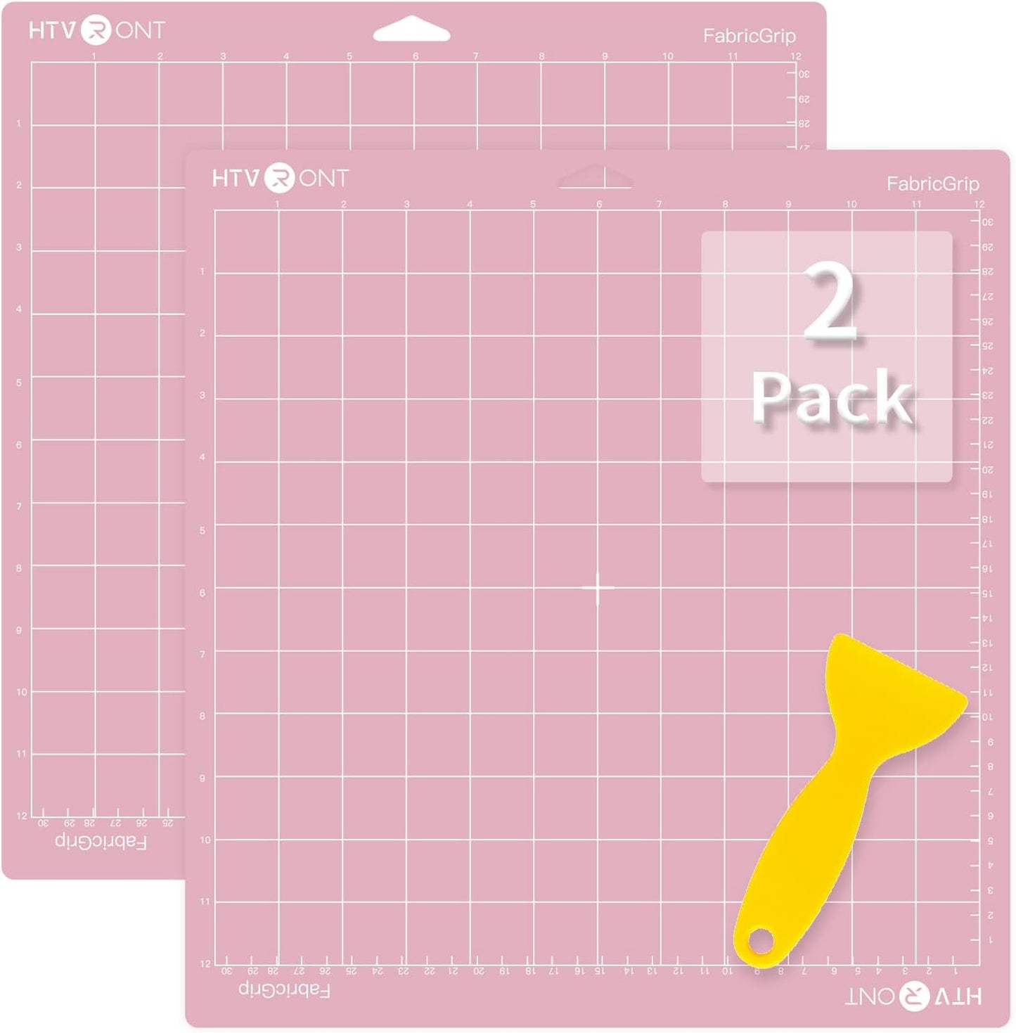 Light Grip Cutting Mat 12x12, 2 Pack, Quilting & Crafting | Compatible with Cricut Maker 4/3/Maker, Explore 5/4/3, Air 2/One, Light Adhesive Sticky Quilting, Vinyl Crafts