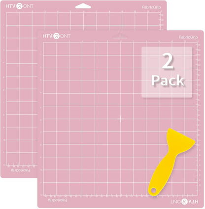 Light Grip Cutting Mat 12x12, 2 Pack, Quilting & Crafting | Compatible with Cricut Maker 4/3/Maker, Explore 5/4/3, Air 2/One, Light Adhesive Sticky Quilting, Vinyl Crafts
