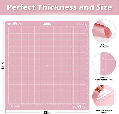 Light Grip Cutting Mat 12x12, 2 Pack, Quilting & Crafting | Compatible with Cricut Maker 4/3/Maker, Explore 5/4/3, Air 2/One, Light Adhesive Sticky Quilting, Vinyl Crafts