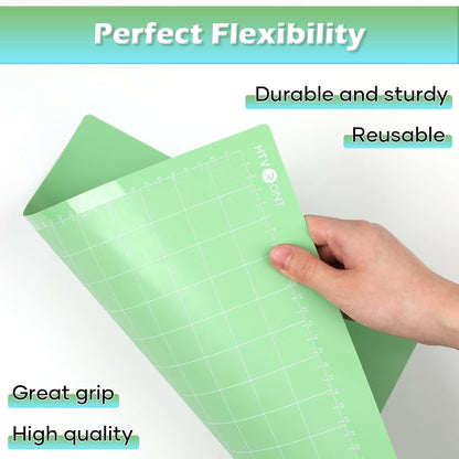 Light Grip Cutting Mat 12x12, 2 Pack, Quilting & Crafting | Compatible with Cricut Maker 4/3/Maker, Explore 5/4/3, Air 2/One, Light Adhesive Sticky Quilting, Vinyl Crafts